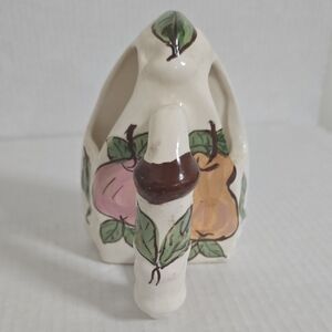 Vintage Clinchfield Pottety Hand-Painted Iron Wall Pocket / Vase